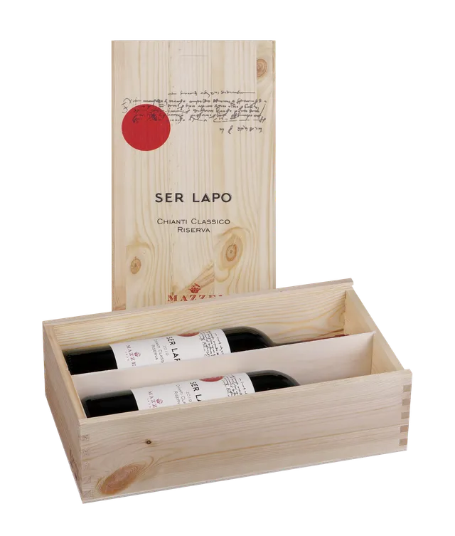Marchesi Mazzei Ser Lapo cassetta legno 2 bottiglie