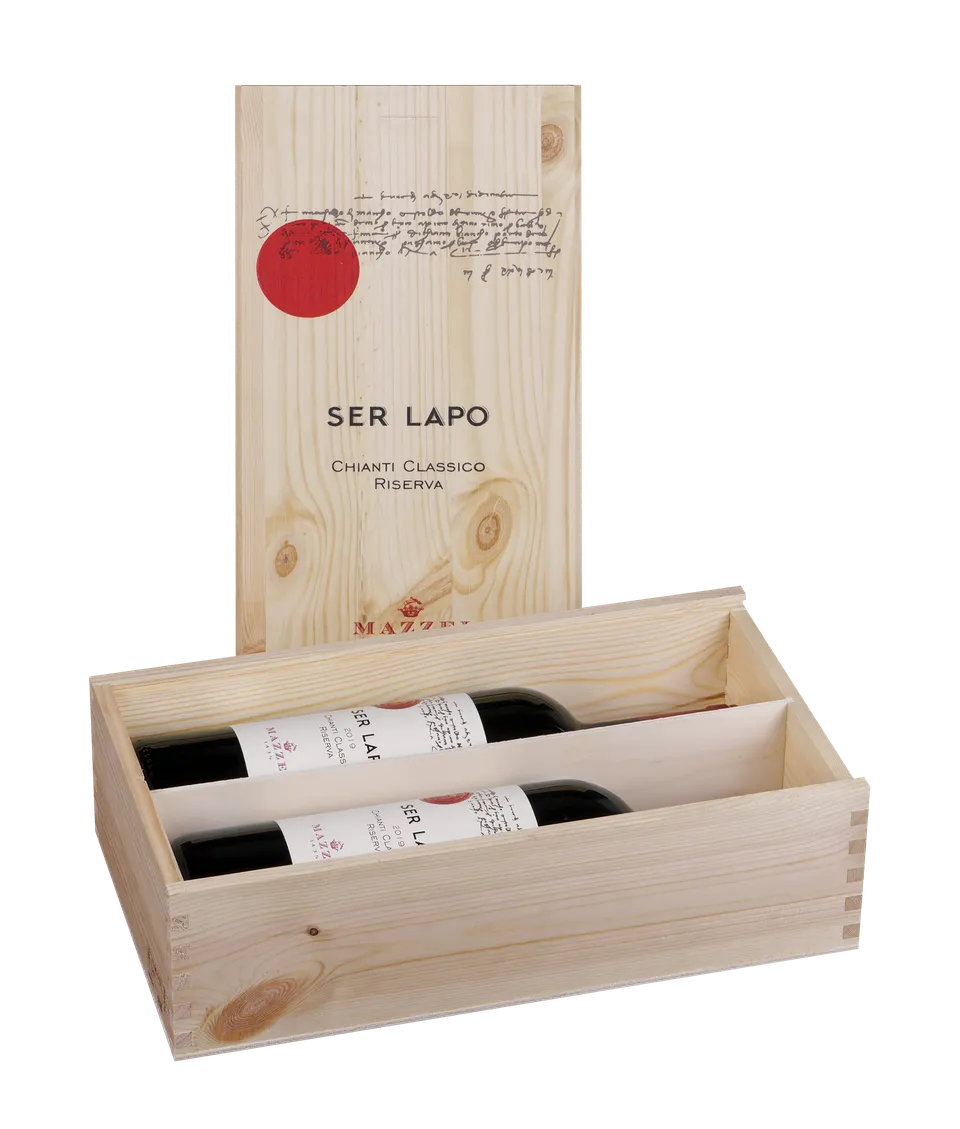 Marchesi Mazzei Ser Lapo cassetta legno 2 bottiglie
