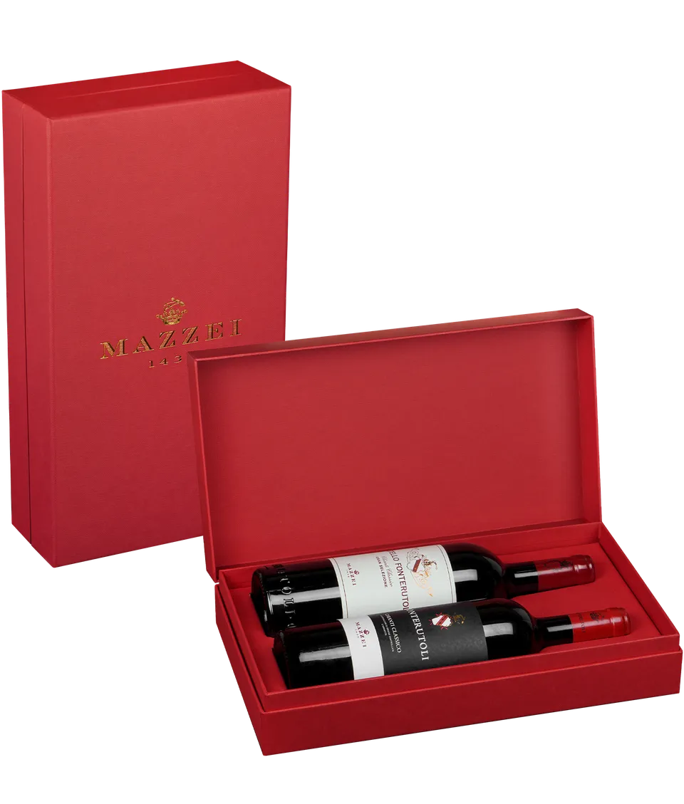 Marchesi Mazzei confezione regalo 2 bottiglie cartone